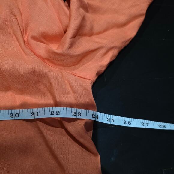 Drapers & Damons Coral Rayon/Linen Button Up Shirt - XL - Picture 6 of 7